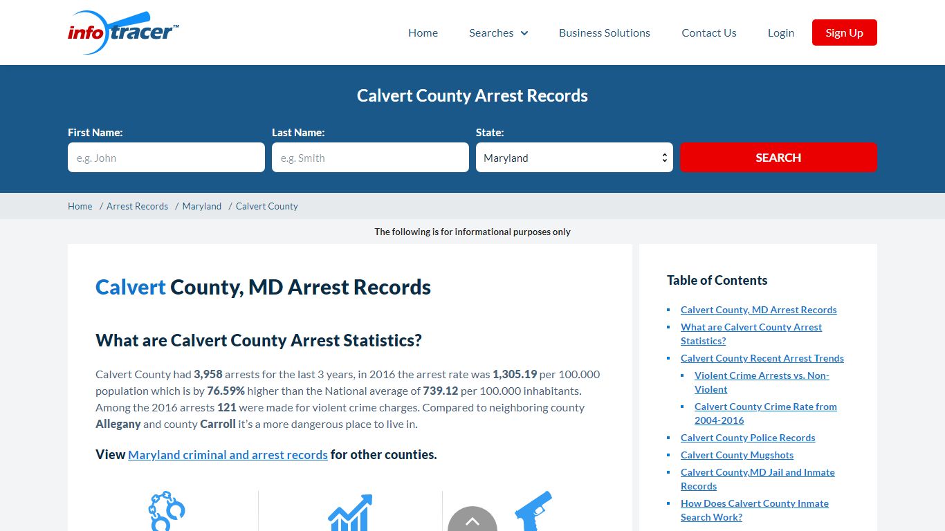 Calvert County, MD Arrests, Mugshots & Jail Records - InfoTracer